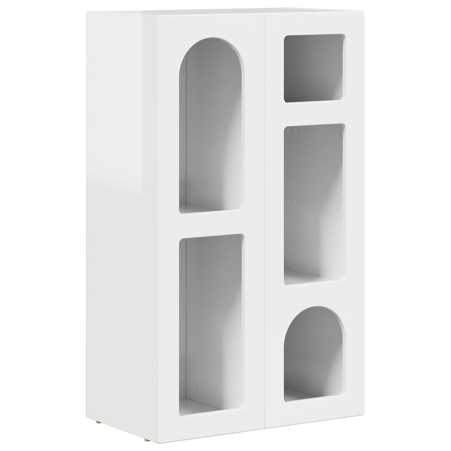 vidaXL Buffet blanc brillant 59 x 35 x 100,5 cm bois d'ingénierie