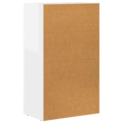 vidaXL Buffet blanc brillant 59 x 35 x 100,5 cm bois d'ingénierie
