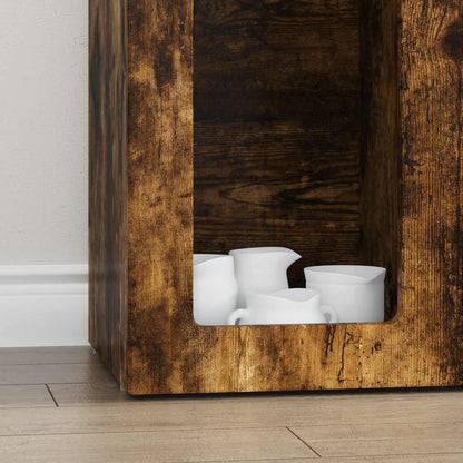 vidaXL Buffet chêne fumé 59 x 35 x 100,5 cm bois d'ingénierie
