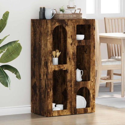 vidaXL Buffet chêne fumé 59 x 35 x 100,5 cm bois d'ingénierie