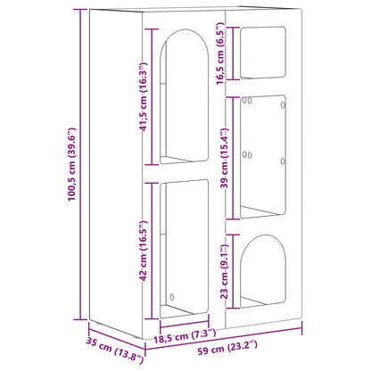 vidaXL Buffet chêne artisanat 59 x 35 x 100,5 cm Bois d'ingénierie