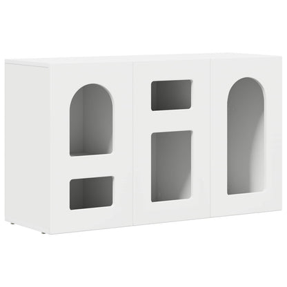 vidaXL Buffet blanc 100 x 35 x 59 cm en bois d'ingénierie