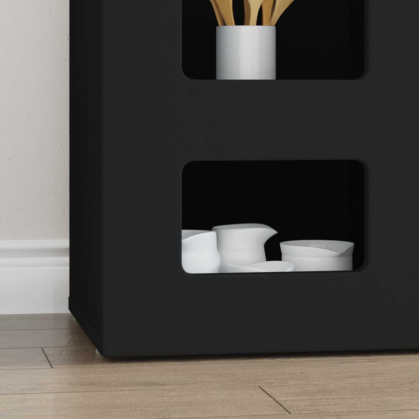 Sideboard Schwarz 100 x 35 x 59 cm Holzwerkstoff