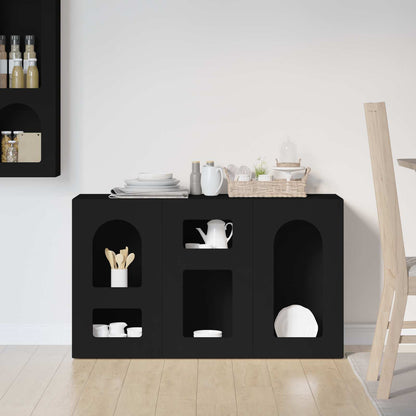 Sideboard Schwarz 100 x 35 x 59 cm Holzwerkstoff