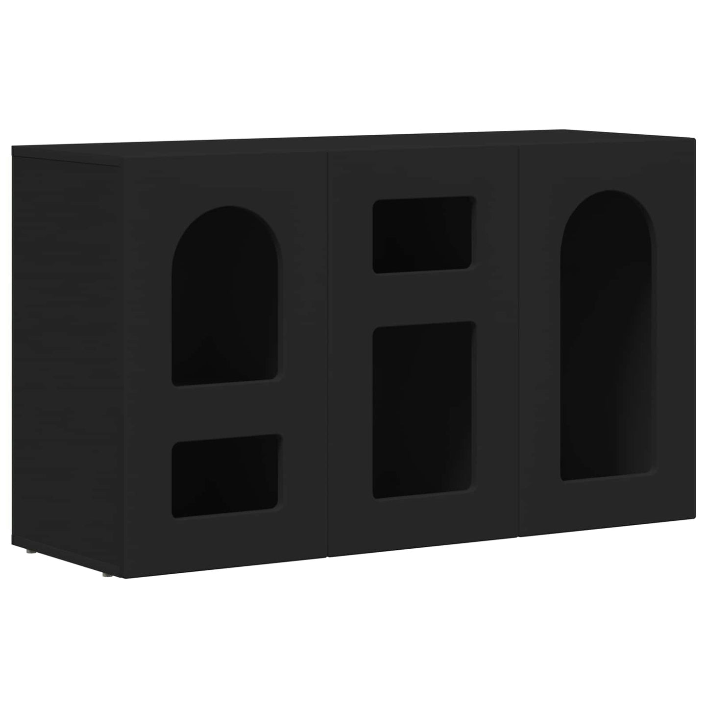 Sideboard Schwarz 100 x 35 x 59 cm Holzwerkstoff