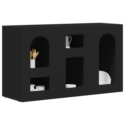 Sideboard Schwarz 100 x 35 x 59 cm Holzwerkstoff