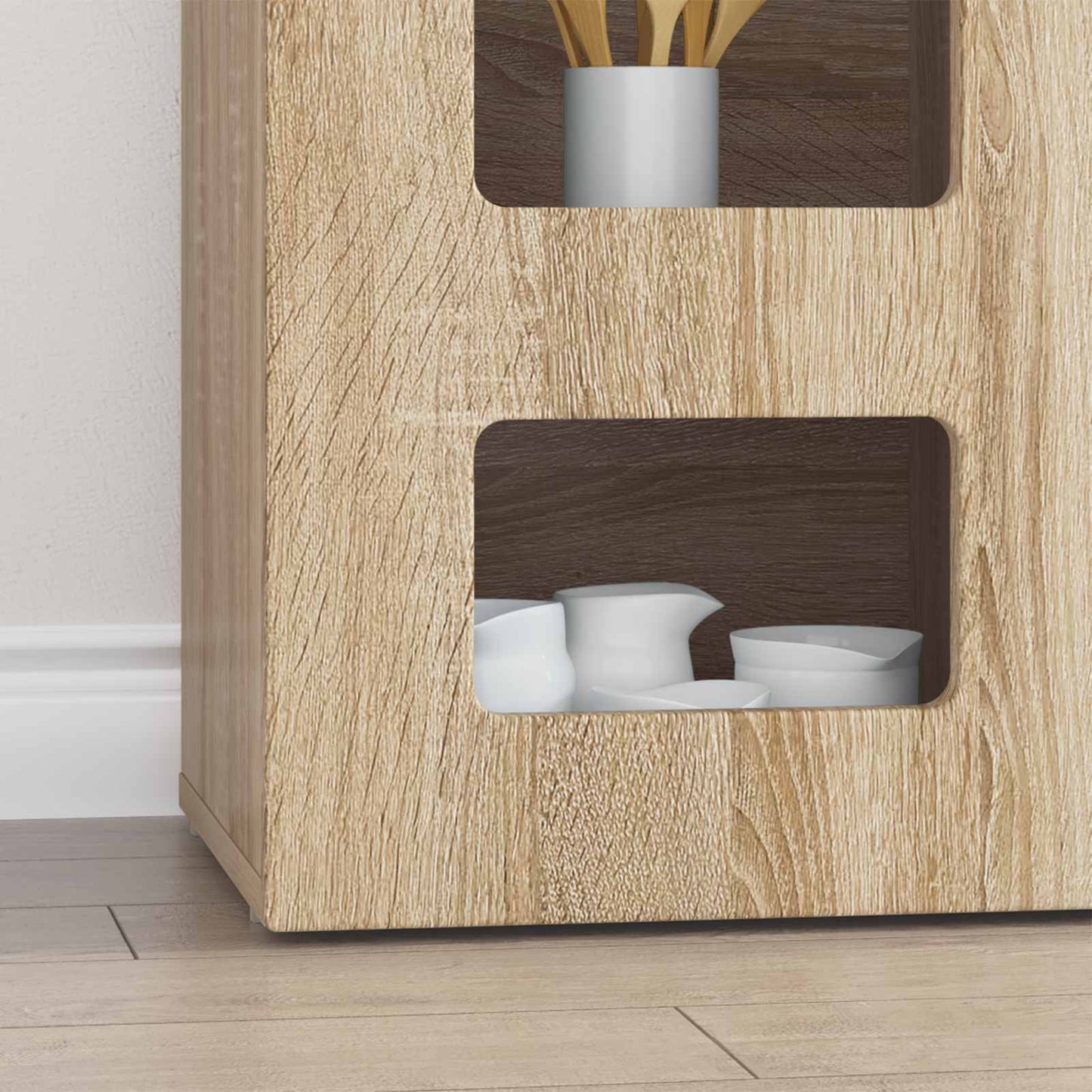 vidaXL Sideboard Sonoma-Eiche 100 x 35 x 59 cm Holzwerkstoff