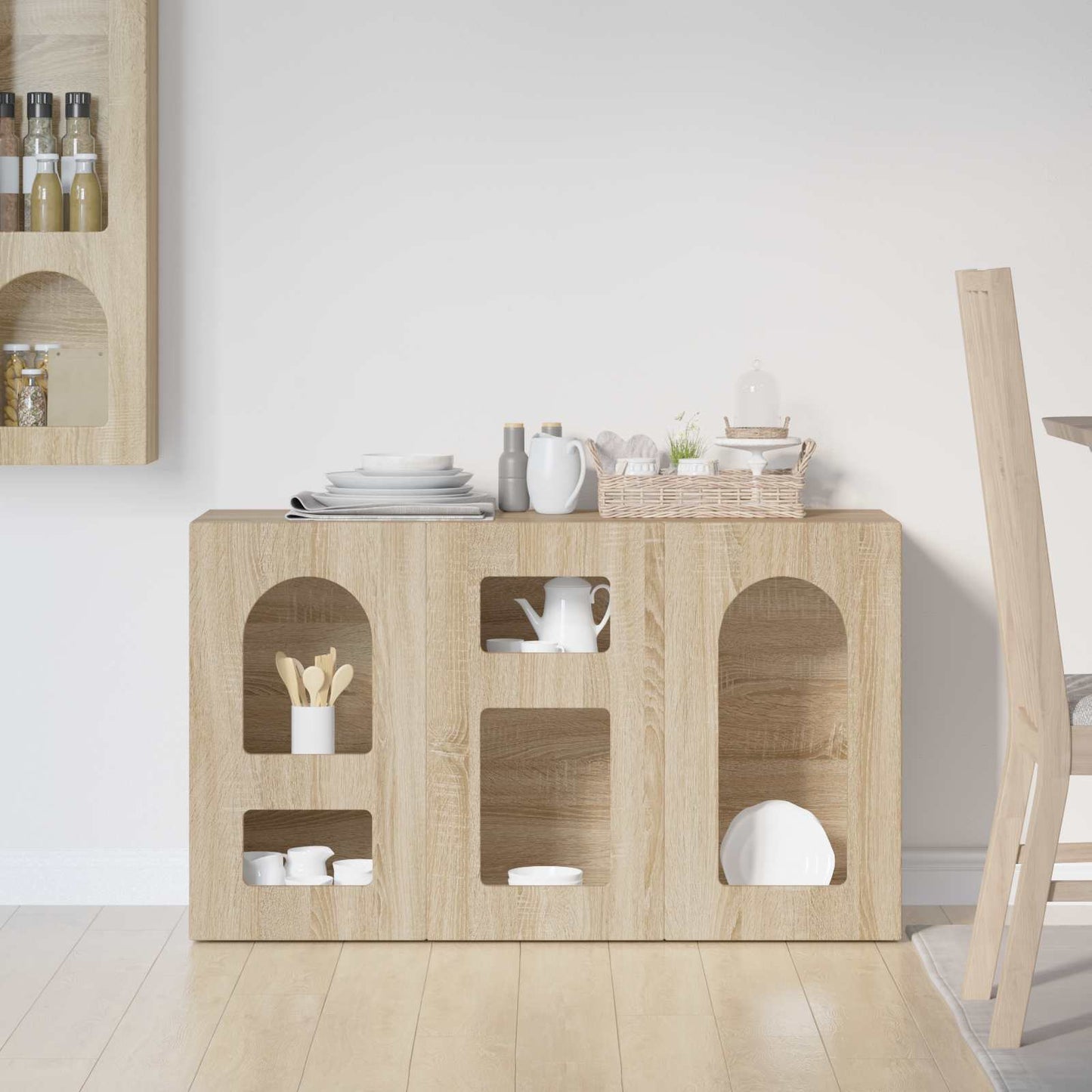 vidaXL Sideboard Sonoma-Eiche 100 x 35 x 59 cm Holzwerkstoff