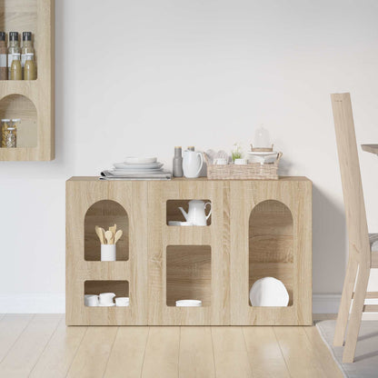 vidaXL Sideboard Sonoma-Eiche 100 x 35 x 59 cm Holzwerkstoff