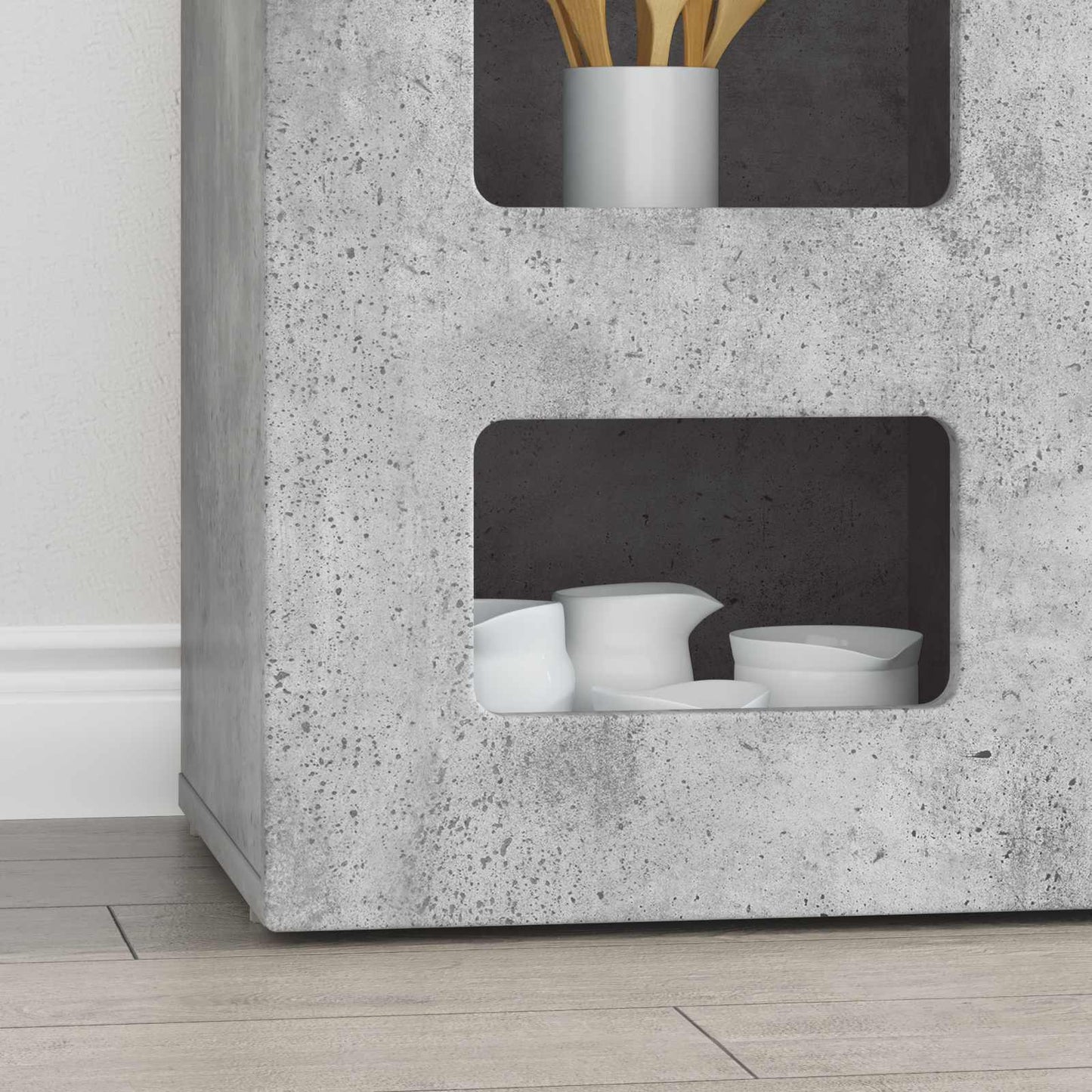 vidaXL Sideboard Beton Grau 100 x 35 x 59 cm Holzwerkstoff