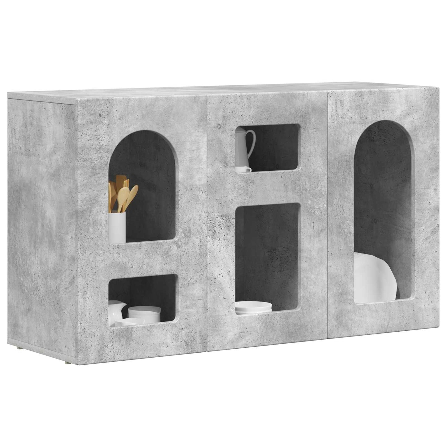 vidaXL Sideboard Beton Grau 100 x 35 x 59 cm Holzwerkstoff