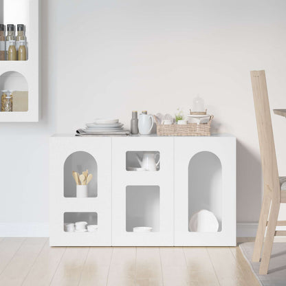 vidaXL Sideboard Hochglanz Weiß 100 x 35 x 59 cm Holzwerkstoff