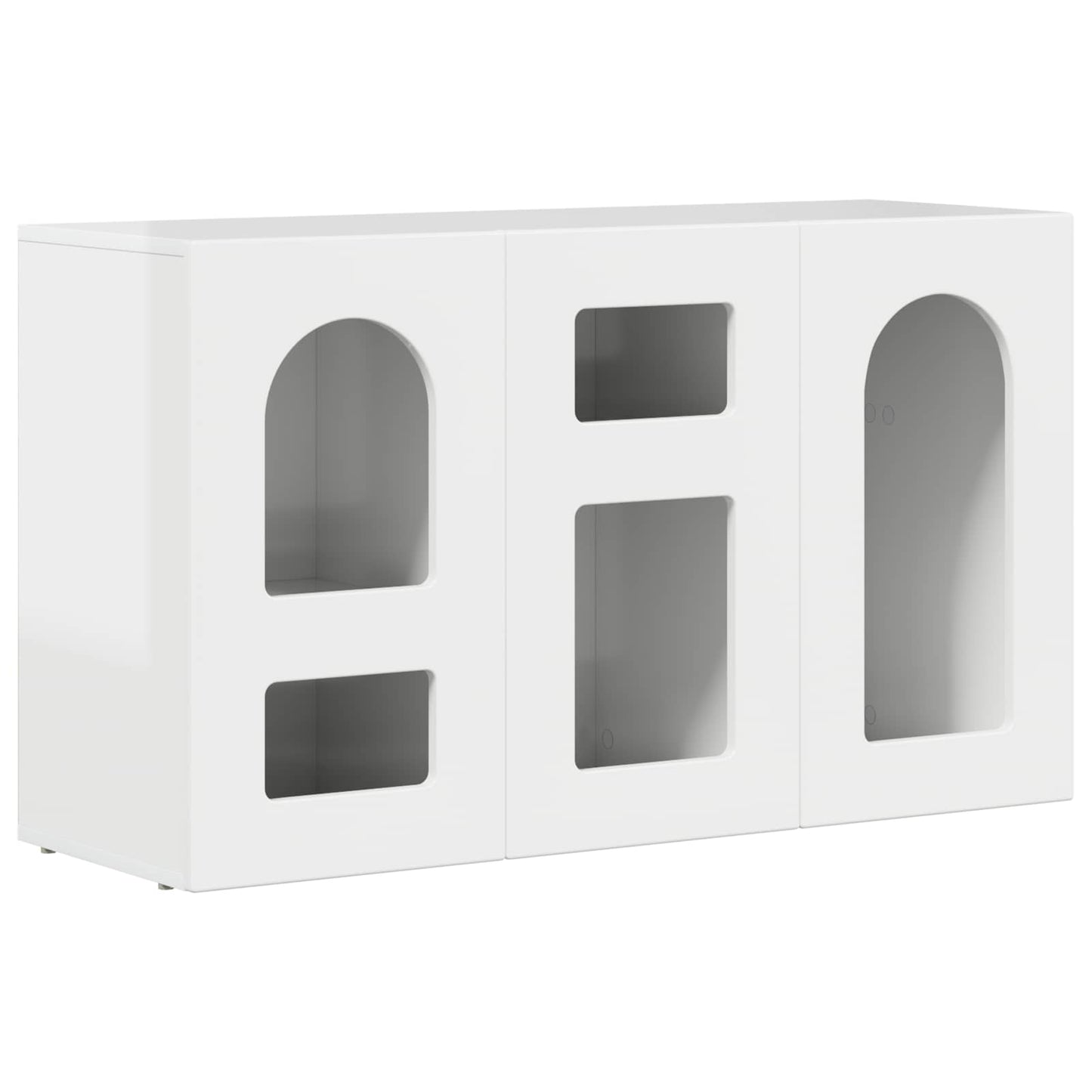 vidaXL Sideboard Hochglanz Weiß 100 x 35 x 59 cm Holzwerkstoff