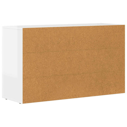 vidaXL Sideboard Hochglanz Weiß 100 x 35 x 59 cm Holzwerkstoff