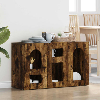 vidaXL Sideboard Geräucherte Eiche 100 x 35 x 59 cm Holzwerkstoff