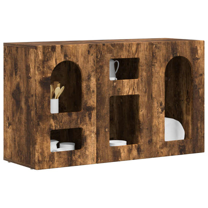 vidaXL Sideboard Geräucherte Eiche 100 x 35 x 59 cm Holzwerkstoff