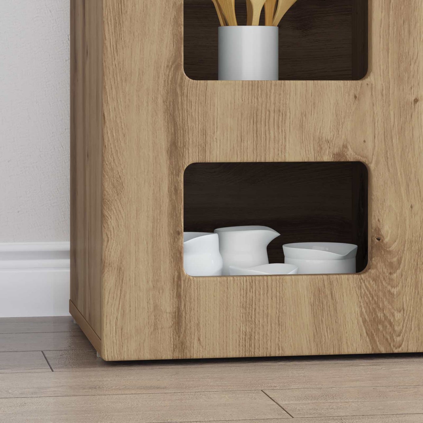 vidaXL Sideboard Artisan-Eiche 100 x 35 x 59 cm Holzwerkstoff