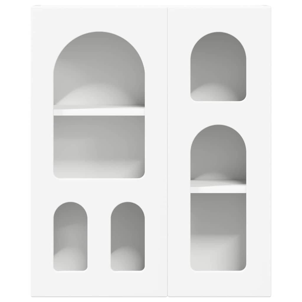 vidaXL Hängeschrank mit Regal Weiß 59 x 20 x 71,5 cm Holzwerkstoff