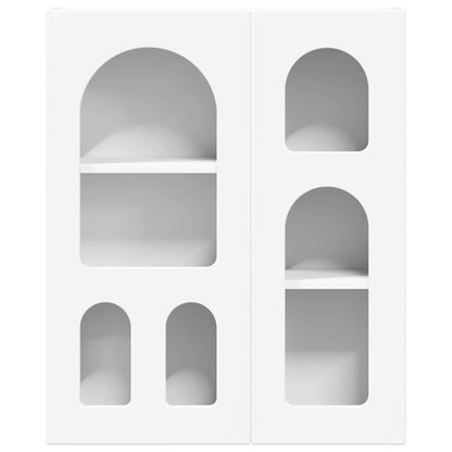 vidaXL Hängeschrank mit Regal Weiß 59 x 20 x 71,5 cm Holzwerkstoff