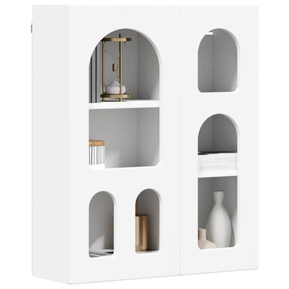 vidaXL Hängeschrank mit Regal Weiß 59 x 20 x 71,5 cm Holzwerkstoff