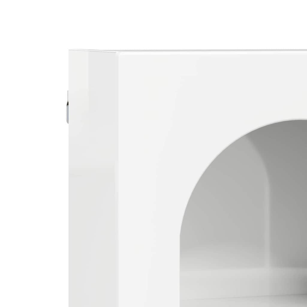 vidaXL Hängeschrank Hochglanz Weiß 59 x 20 x 71,5 cm Holzwerkstoff