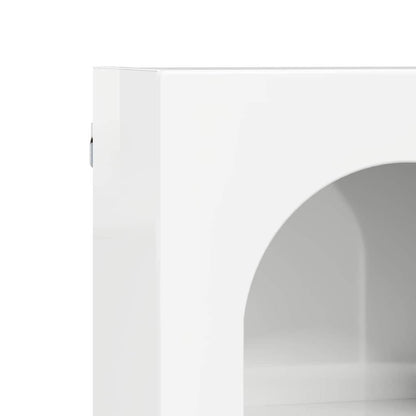 vidaXL Hängeschrank Hochglanz Weiß 59 x 20 x 71,5 cm Holzwerkstoff