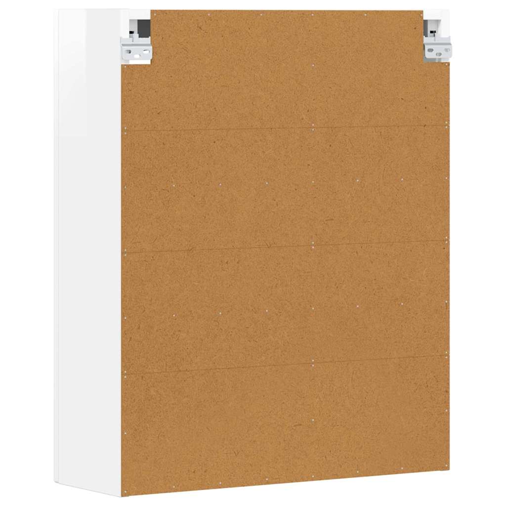 vidaXL Hängeschrank Hochglanz Weiß 59 x 20 x 71,5 cm Holzwerkstoff