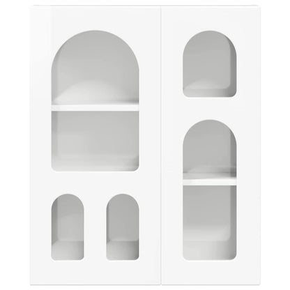 vidaXL Hängeschrank Hochglanz Weiß 59 x 20 x 71,5 cm Holzwerkstoff