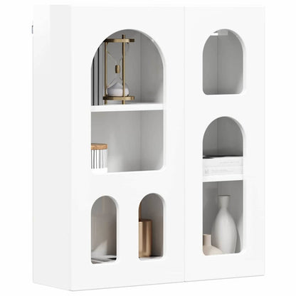 vidaXL Hängeschrank Hochglanz Weiß 59 x 20 x 71,5 cm Holzwerkstoff