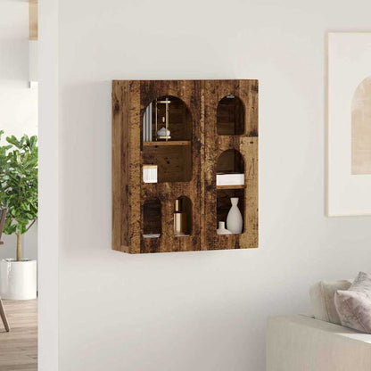 vidaXL Hängeschrank mit Regal Altholz 59 x 20 x 71,5 cm Holzwerkstoff