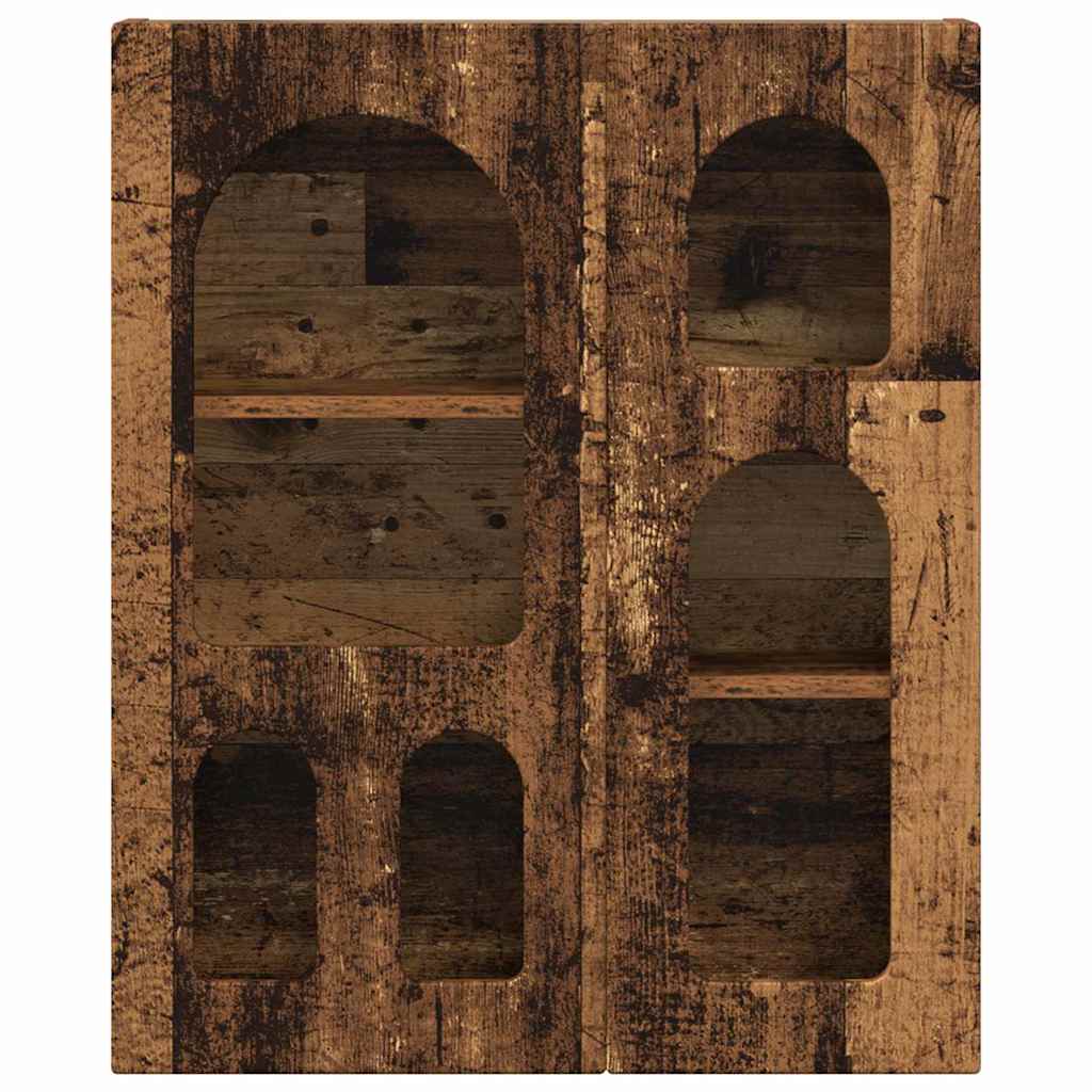 vidaXL Hängeschrank mit Regal Altholz 59 x 20 x 71,5 cm Holzwerkstoff