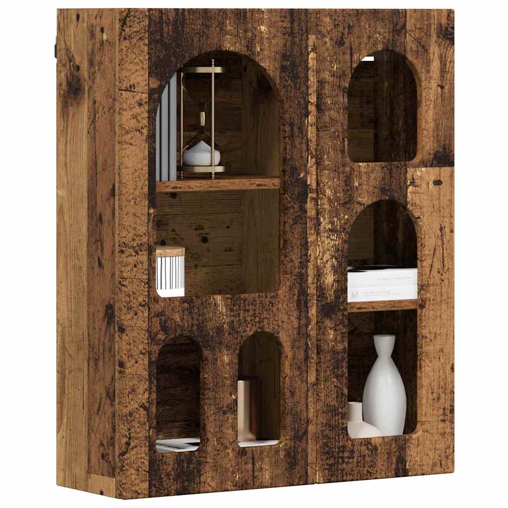 vidaXL Hängeschrank mit Regal Altholz 59 x 20 x 71,5 cm Holzwerkstoff