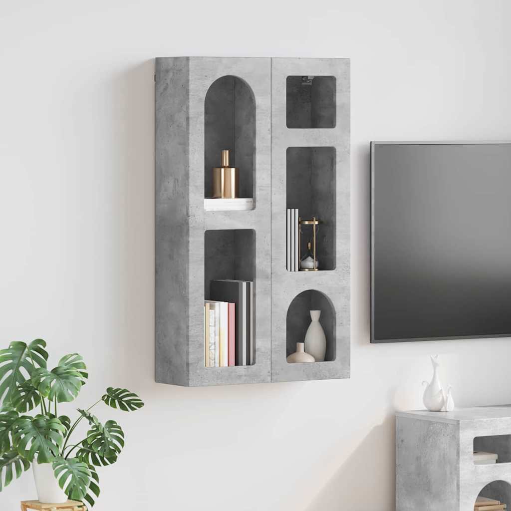 vidaXL Hängeschrank Beton Grau 59 x 20 x 100 cm Holzwerkstoff