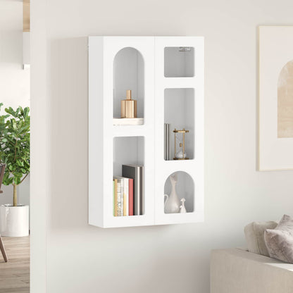 vidaXL Hängeschrank Hochglanz Weiß 59 x 20 x 100 cm Holzwerkstoff