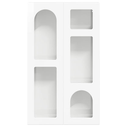 vidaXL Hängeschrank Hochglanz Weiß 59 x 20 x 100 cm Holzwerkstoff