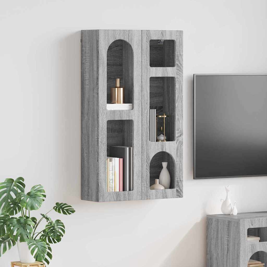 vidaXL Hängeschrank Graues Sonoma 59 x 20 x 100 cm Holzwerkstoff
