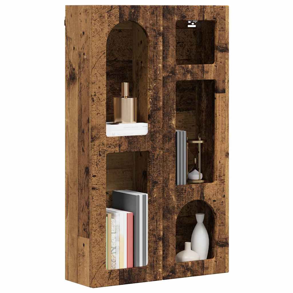 vidaXL Hängeschrank mit Regal Altholz 59 x 20 x 100 cm Holzwerkstoff