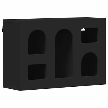 vidaXL Hängeschrank mit Regal Schwarz 60 x 20 x 40 cm Holzwerkstoff
