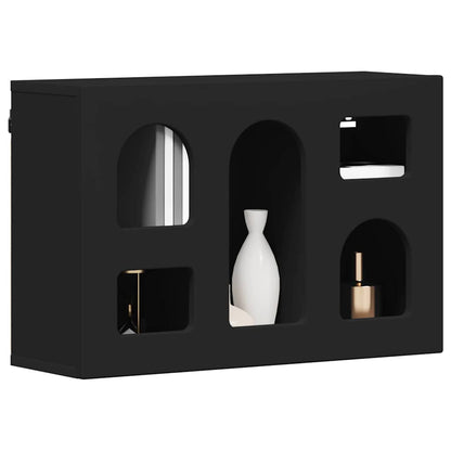 vidaXL Hängeschrank mit Regal Schwarz 60 x 20 x 40 cm Holzwerkstoff