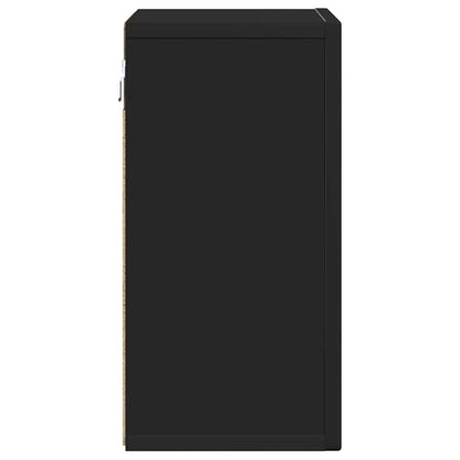 vidaXL Hängeschrank mit Regal Schwarz 60 x 20 x 40 cm Holzwerkstoff