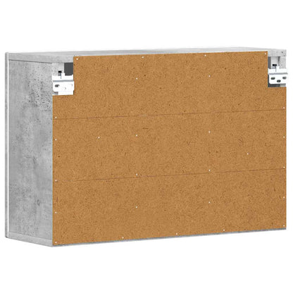 vidaXL Hängeschrank mit Regal Beton Grau 60 x 20 x 40 cm Holzwerkstoff