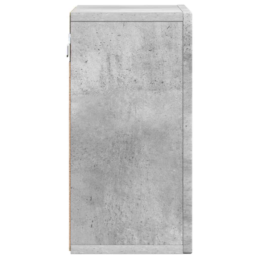vidaXL Hängeschrank mit Regal Beton Grau 60 x 20 x 40 cm Holzwerkstoff