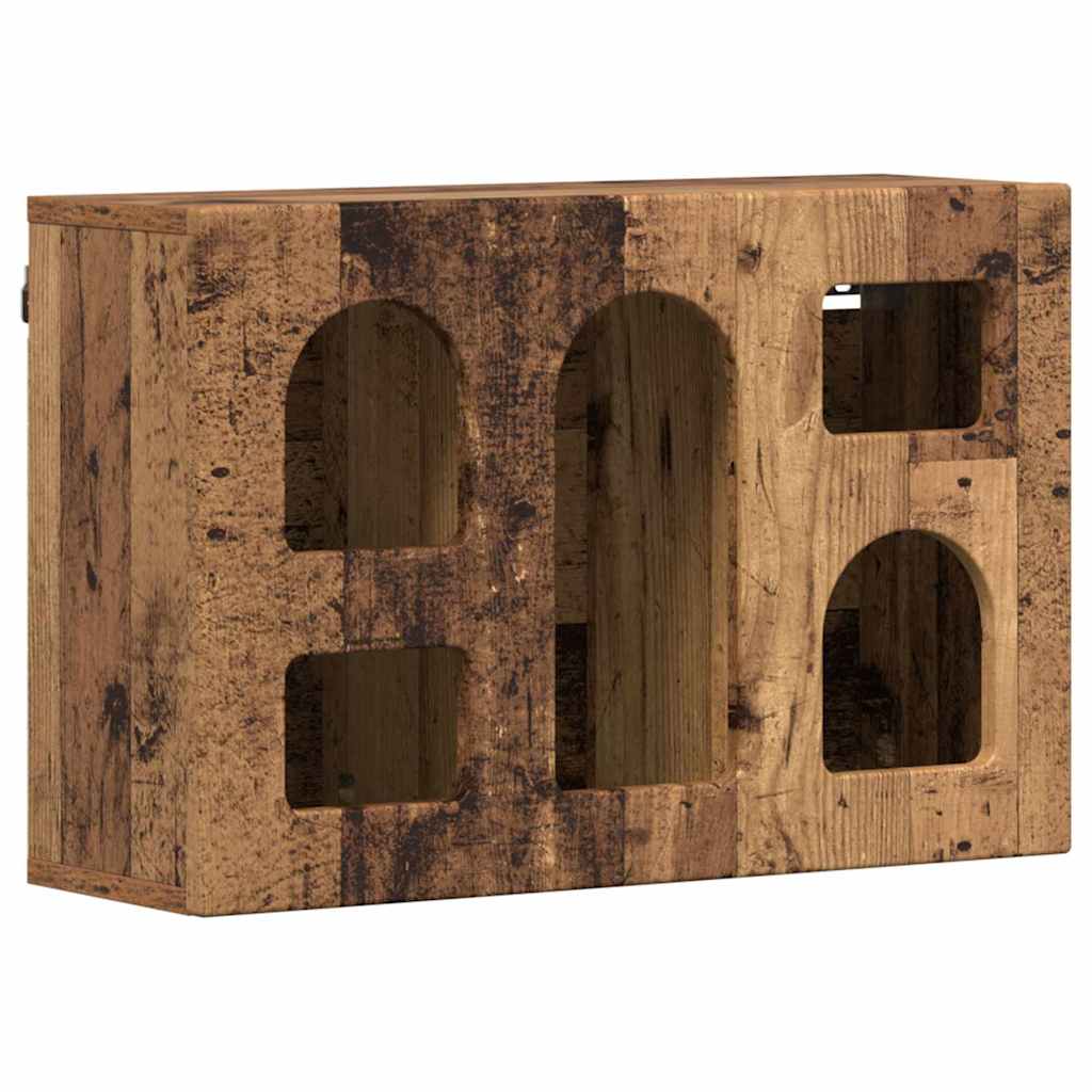 vidaXL Hängeschrank mit Regal Altholz 60 x 20 x 40 cm Holzwerkstoff