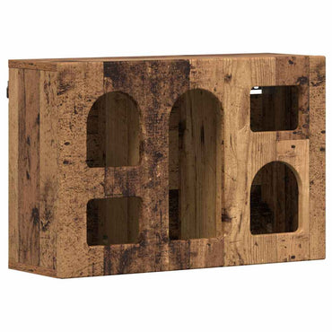 vidaXL Hängeschrank mit Regal Altholz 60 x 20 x 40 cm Holzwerkstoff