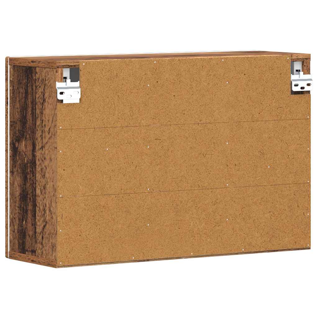 vidaXL Hängeschrank mit Regal Altholz 60 x 20 x 40 cm Holzwerkstoff