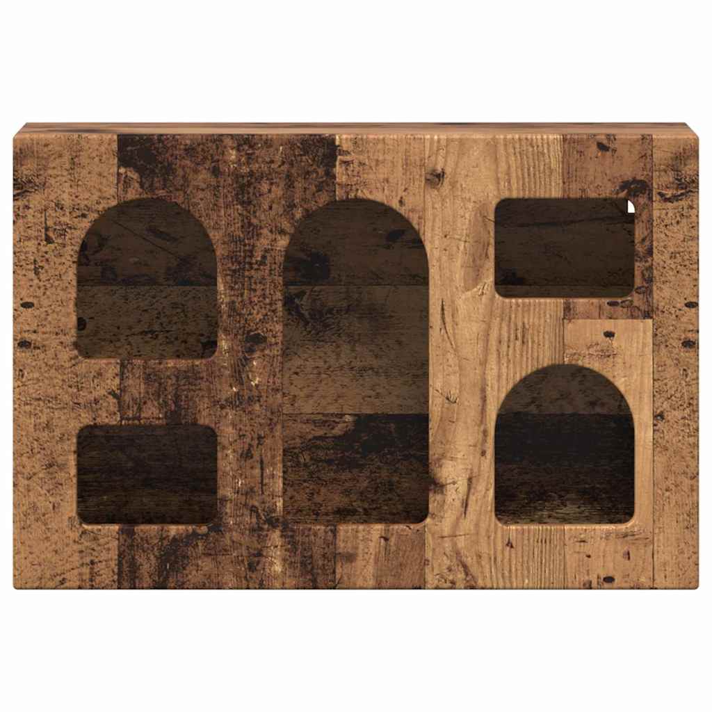 vidaXL Hängeschrank mit Regal Altholz 60 x 20 x 40 cm Holzwerkstoff