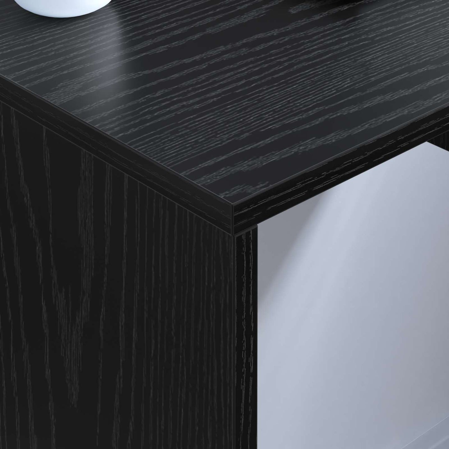 vidaXL Wandtisch Schwarz Eichen-Optik 60 x 45 x 30 cm Holzwerkstoff