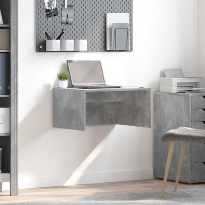 vidaXL Wandtisch Wandmontiert Beton Grau 60 x 45 x 30 cm Holzwerkstoff
