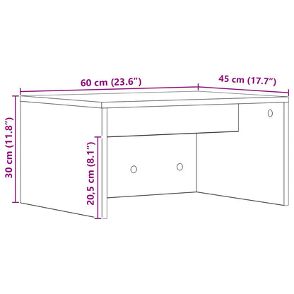 vidaXL Wandtisch Wandmontiert Altholz 60 x 45 x 30 cm Holzwerkstoff