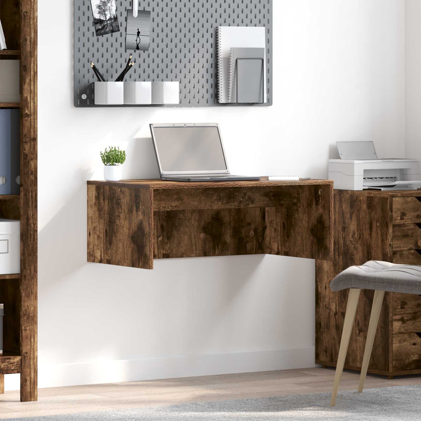 vidaXL Wandtisch Geräucherte Eiche 80 x 45 x 30 cm Holzwerkstoff